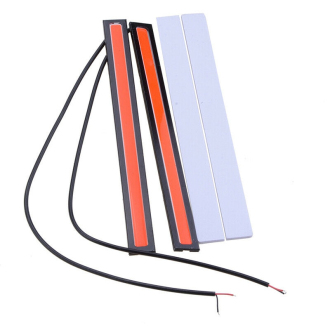 2x COB LED pásek do auta 12V 6W červená