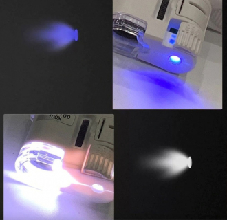 Mikroskop 60x pro mobilní telefony s LED a UV přísvitem