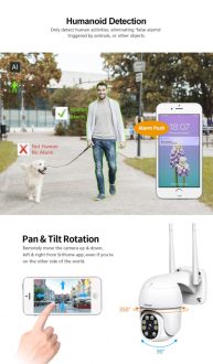 Venkovní IP kamera Sricam SP028 1080P WIFI PTZ