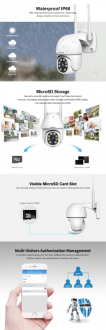Venkovní IP kamera Sricam SP028 1080P WIFI PTZ