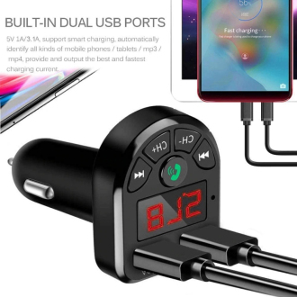 Transmitter do auta HandsFree Bluetooth USB nabíječka 3.1A