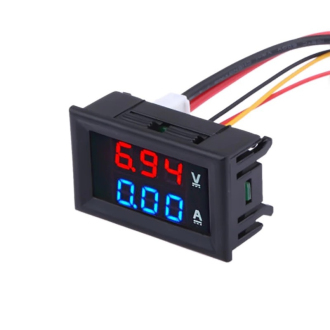 Panelový digitální voltmetr + ampérmetr 100V 10A DC