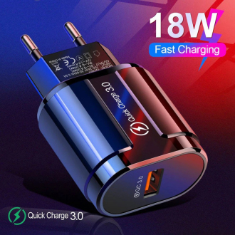 USB nabíječka s rychlo-nabíjením QC 3.0A 18W