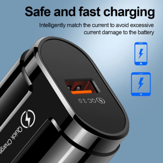 USB nabíječka s rychlo-nabíjením QC 3.0A 18W