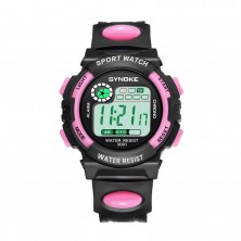 Dětské digitální hodinky značky Synoke, růžové