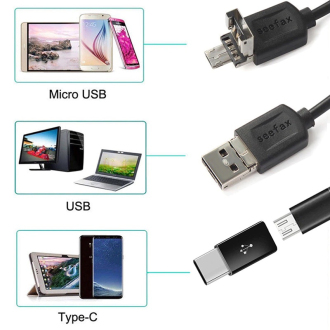 Multifunkční USB endoskop otoskop na čištění uší s LED