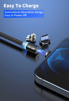 Magnetický micro USB kabel s LED