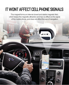 Magnetický držák na mobil do ventilace černý