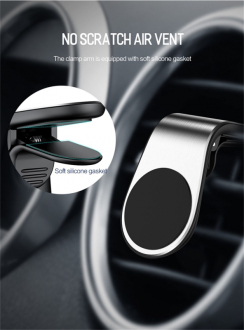 Magnetický držák na mobil do ventilace černý