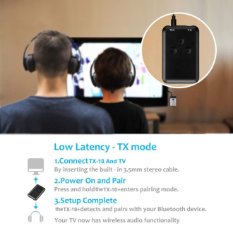 Přijímač a vysílač Bluetooth do televize nebo audio