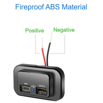 Nabíječka telefonů do panelu auta USB PD QC 3.0