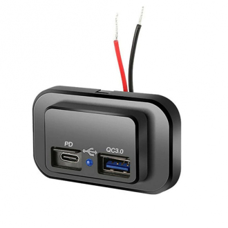 Nabíječka telefonů do panelu auta USB PD QC 3.0