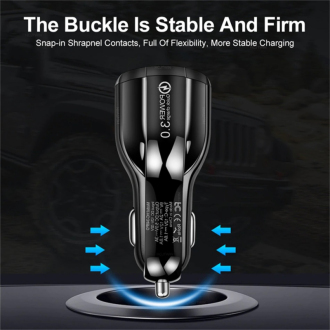 Auto-nabíječka rychlo-nabíječka USB QC3.0 + USB-C PD