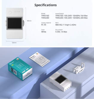 Sonoff TH Elite WiFi termostatický modul THR316D