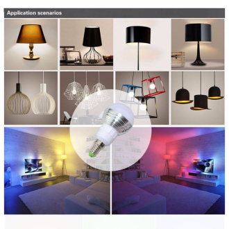 3W E14 RGB LED Žárovka 16 Barev - Dálkové ovládání