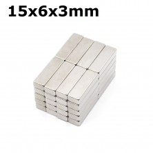 10 kusů Neodymový magnet 15 x 6 x 3 mm