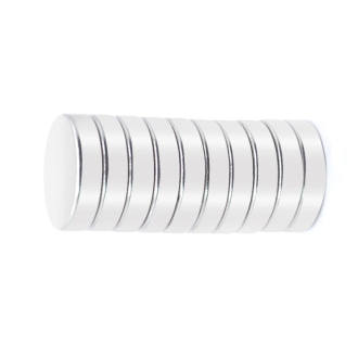 10 kusů Neodymový magnet 12 x 3 mm