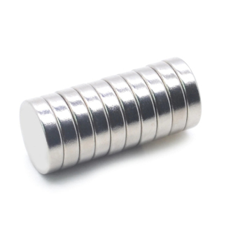 10 kusů Neodymový magnet 12 x 3 mm