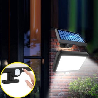 Solární LED COB osvětlení s PIR čidlem pohybu a soumraku