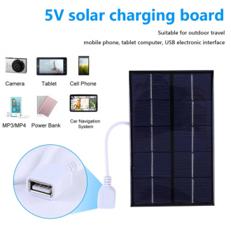 Univerzální solární nabíječka panel 5W 5V USB