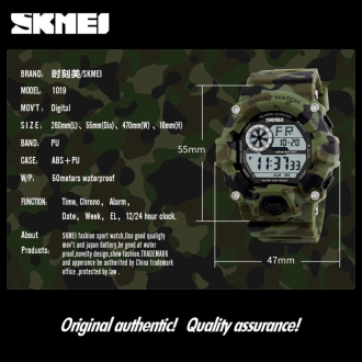 Pánské odolné hodinky SKMEI 1019 MILITARY