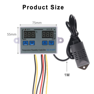 2v1 Digitální termostat a hygrostat W1099