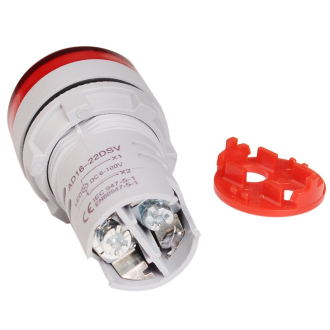 Panelový LED voltmetr 6-100V DC AD16-22DSV kulatý