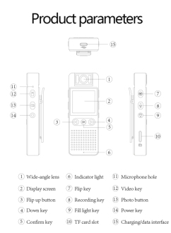 Policejní mini tělová kamera CS06 WiFi s LCD