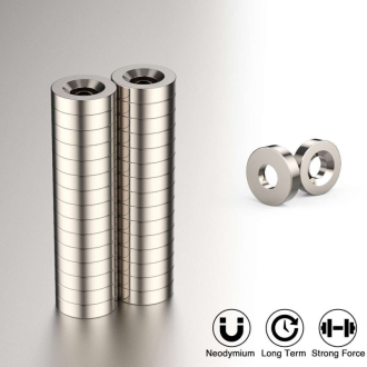 10 kusů neodymový magnet mezikruží 12 x 3 mm s dírou 4 mm