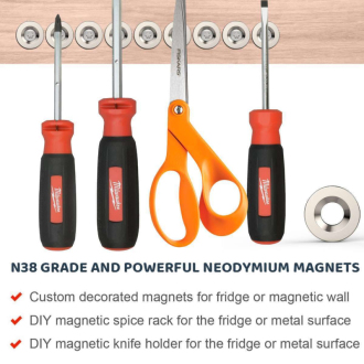 10 kusů neodymový magnet mezikruží 12 x 3 mm s dírou 4 mm