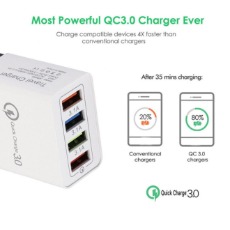 Rychlonabíječka 4x USB 3.0 Quick Charge