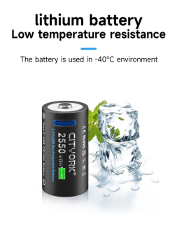Dobíjecí baterie Li-ion CR123A 4 kusy USB-C + nabíjecí kabel