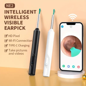 Otoskop endoskop pro kontrolu a čištění ucha WiFi HD 6 nástavců