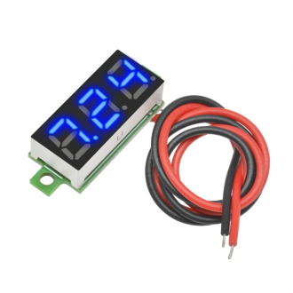 Miniaturní digitální voltmetr LED 4,7V-32V