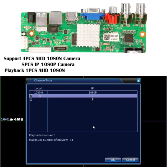 4 kanálové záznamové zařízení pro kamery na hdd