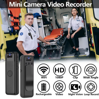 Wifi mini tělová kamera 1080P HD s nahráváním zvuku a videa