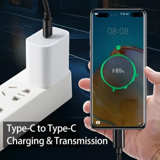 Rychlo-nabíjecí a datový kabel USB-C 60W nylon