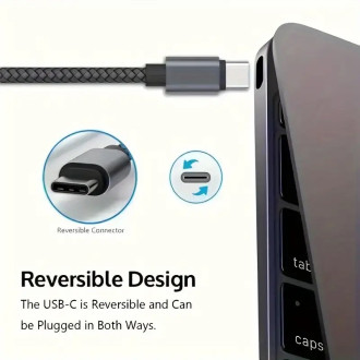 Rychlo-nabíjecí a datový kabel USB-C 60W nylon