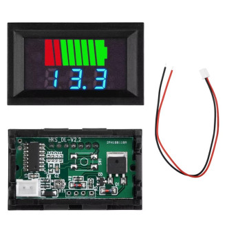 Indikátor úrovně nabití autobaterie 12V 24V 36V 48V 60V 72V