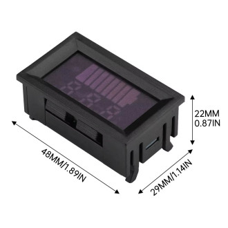 Indikátor úrovně nabití autobaterie 12V 24V 36V 48V 60V 72V
