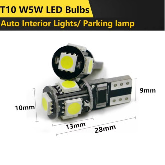 Led žárovka parkovací W5W T10 5x led s rezistorem
