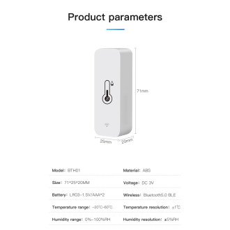 Tuya senzor teploty a vlhkosti bluetooth