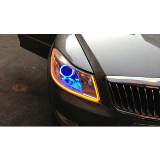 2x LED světlo funkce blinkru 30cm žlutá