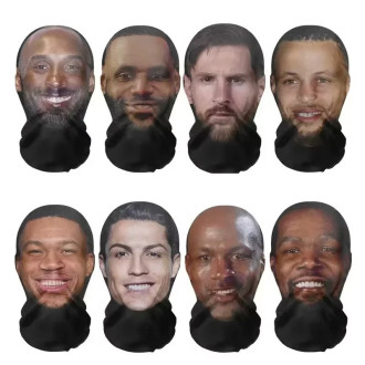 3D tištěná celoobličejová síťová maska Cristiano Ronaldo