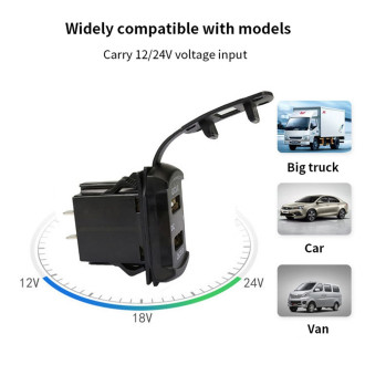 USB zásuvka voltmetr QC3.0 vodě-odolná