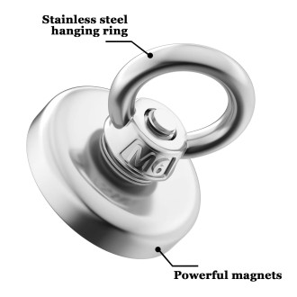 Magnet fishing Neodymový magnet pro lovce pokladů 80Kg 48mm