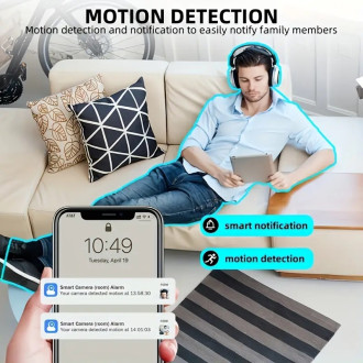 HD WiFi IP kamera otočná vestavěný mikrofon a reproduktor