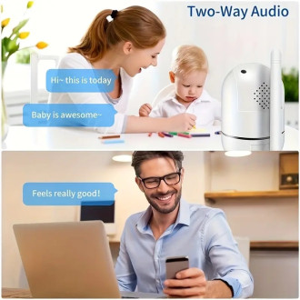 HD WiFi IP kamera otočná vestavěný mikrofon a reproduktor