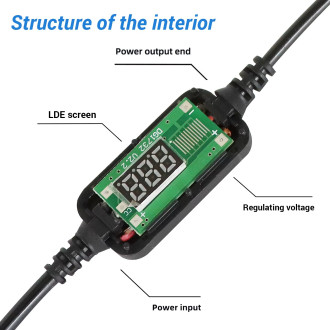 USB-C Port 5V na 9V 12V 15V 20V konvertor do autozapalovače