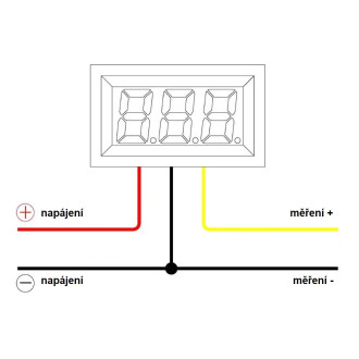 Digitální voltmetr do panelu DC 0 - 30 V